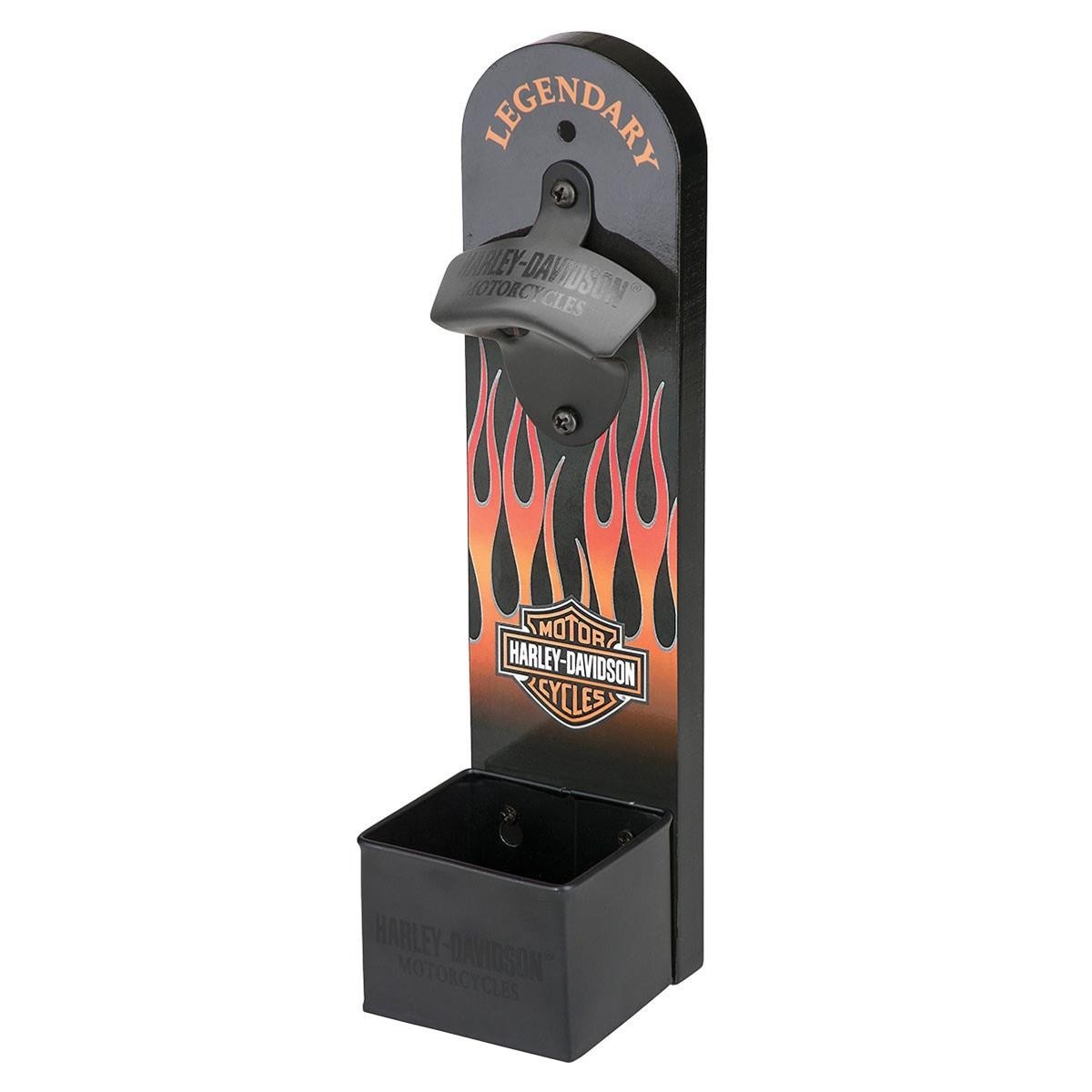 APRI BOTTIGLIE DA PARETE MURO HARLEY DAVIDSON IDEA REGALO CASA BAR PUB QUADRO - immagine 3