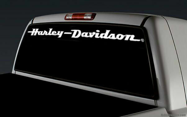 Harley Davidson Decalcomania H-D Script lettering adhesive vinyl sticker auto - immagine 3