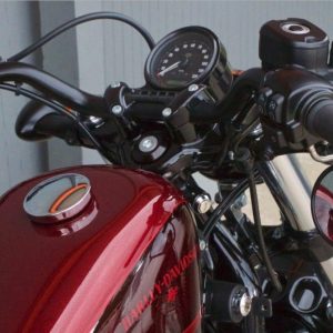 MANUBRIO NERO HARLEY DAVIDSON H-D SPORTSTER DYNA SOFTAIL ROAD KING BOBBER CUSTOM