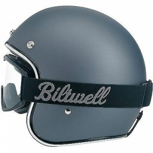 OCCHIALI MASCHERA MOTO BILTWELL CUSTOM HARLEY CAFE RACER NERI ANTI FOG