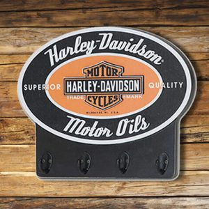 PORTACHIAVI MURO PARETE QUADRO HARLEY DAVIDSON GANCIO CHIAVI BAR&SHIELD LOGO