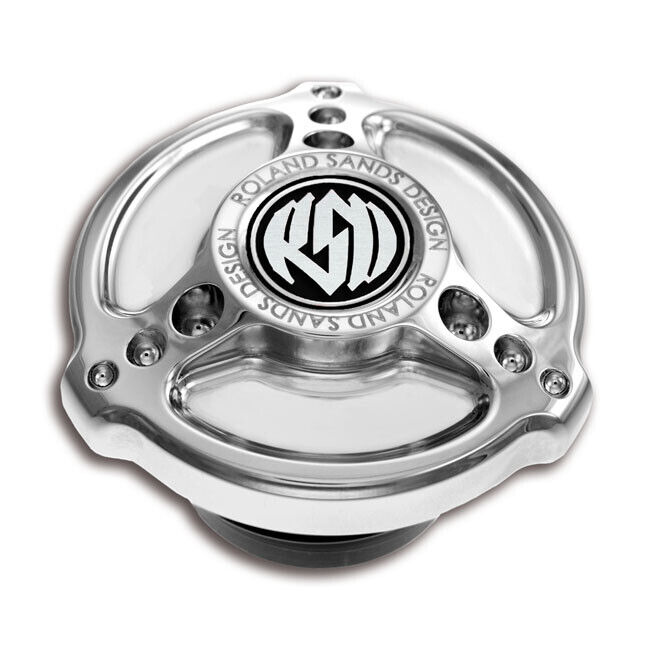 TAPPO PER SERBATOIO A VITE VENTILATO RSD CROMATO PER HARLEY DAVIDSON 96-19 - immagine 2