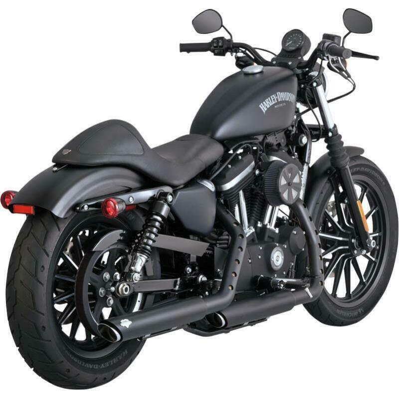 TERMINALI VANCE & HINES TWIN SLASH NERI HARLEY DAVIDSON SPORTSTER seventy two 72